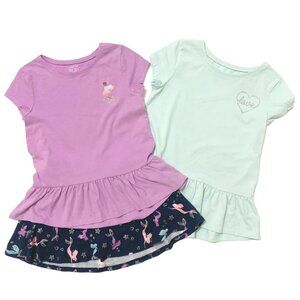 Girls’ 3 Piece Skort Set by Jumping Beans Lavender and Blue sz 6 6x 7 Mermaids